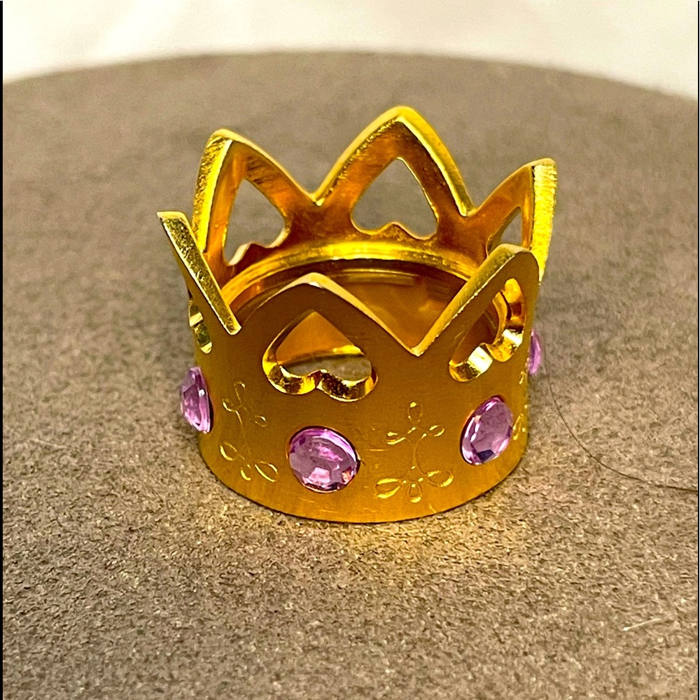 Gold/Pink Crown Ring